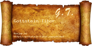 Gottstein Tibor névjegykártya